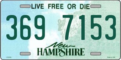 NH license plate 3697153