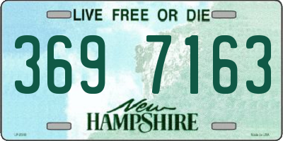 NH license plate 3697163