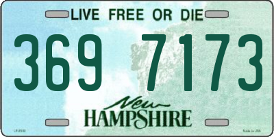 NH license plate 3697173