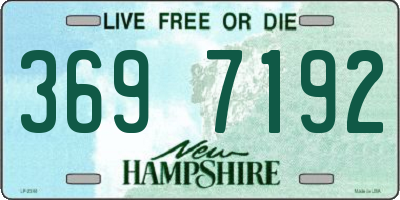 NH license plate 3697192