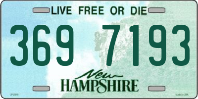 NH license plate 3697193