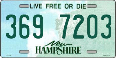 NH license plate 3697203