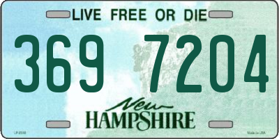 NH license plate 3697204