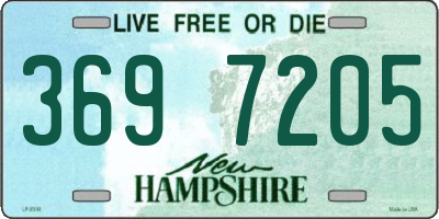 NH license plate 3697205