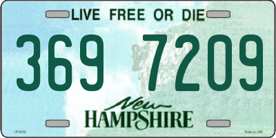 NH license plate 3697209