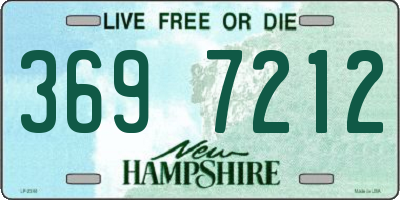 NH license plate 3697212