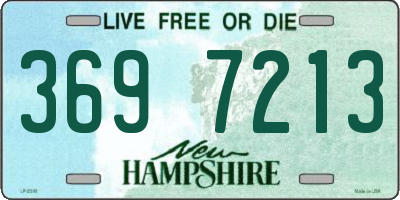 NH license plate 3697213