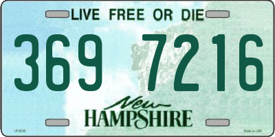 NH license plate 3697216