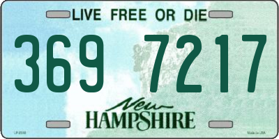 NH license plate 3697217