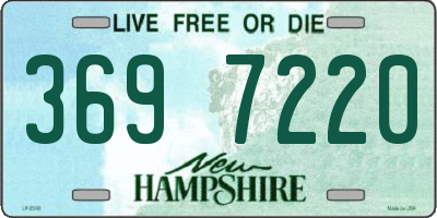 NH license plate 3697220