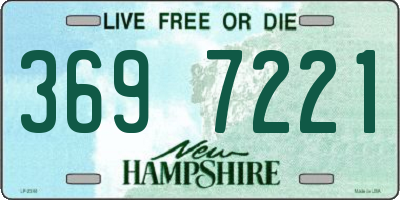 NH license plate 3697221