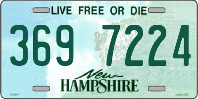 NH license plate 3697224