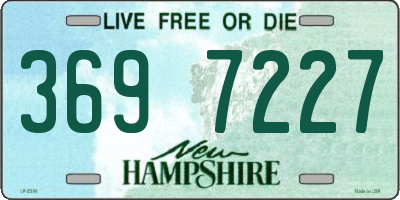 NH license plate 3697227
