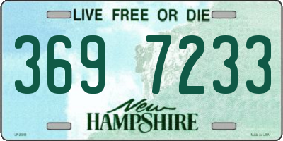 NH license plate 3697233