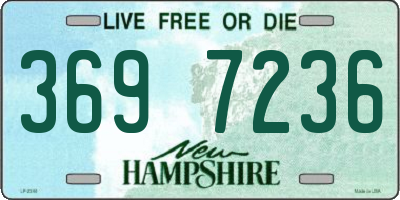 NH license plate 3697236