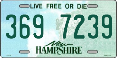 NH license plate 3697239
