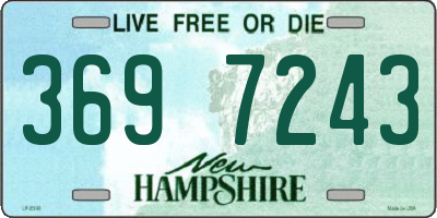 NH license plate 3697243