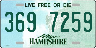 NH license plate 3697259
