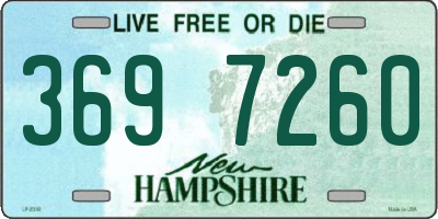NH license plate 3697260