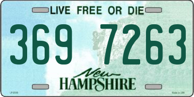 NH license plate 3697263