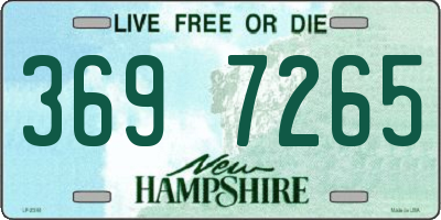 NH license plate 3697265