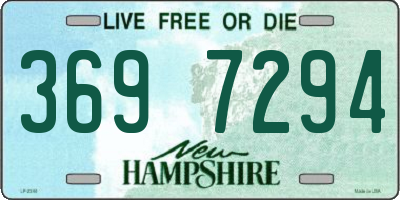 NH license plate 3697294