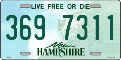 NH license plate 3697311