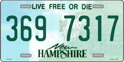 NH license plate 3697317