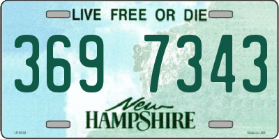 NH license plate 3697343