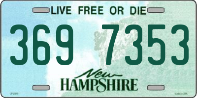 NH license plate 3697353