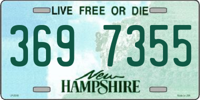 NH license plate 3697355