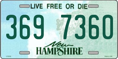 NH license plate 3697360