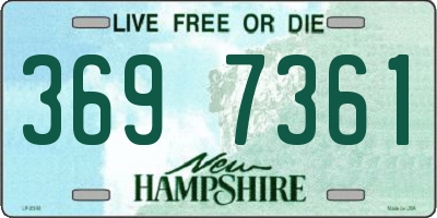NH license plate 3697361