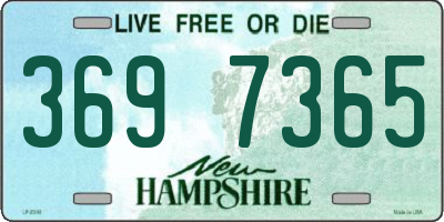 NH license plate 3697365