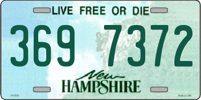 NH license plate 3697372