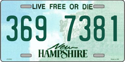 NH license plate 3697381