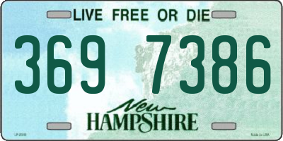 NH license plate 3697386