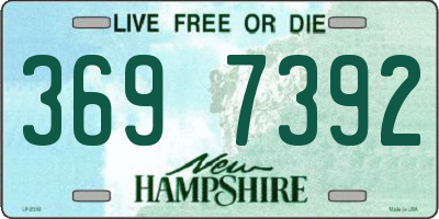 NH license plate 3697392