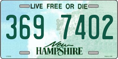 NH license plate 3697402