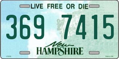 NH license plate 3697415
