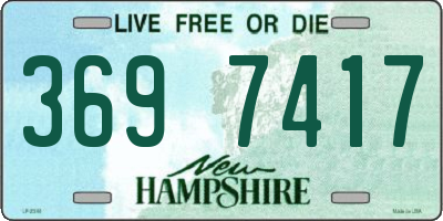 NH license plate 3697417