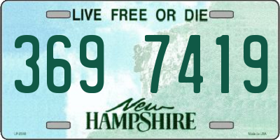 NH license plate 3697419