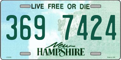 NH license plate 3697424