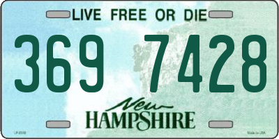 NH license plate 3697428