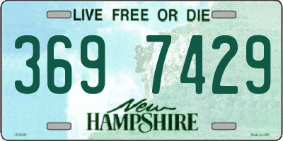 NH license plate 3697429