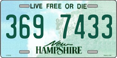 NH license plate 3697433