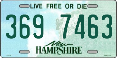NH license plate 3697463