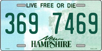 NH license plate 3697469