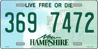 NH license plate 3697472