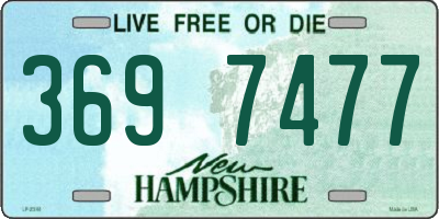 NH license plate 3697477